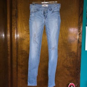 WORN Light/Medium Wash Hollister Jeans with Rips